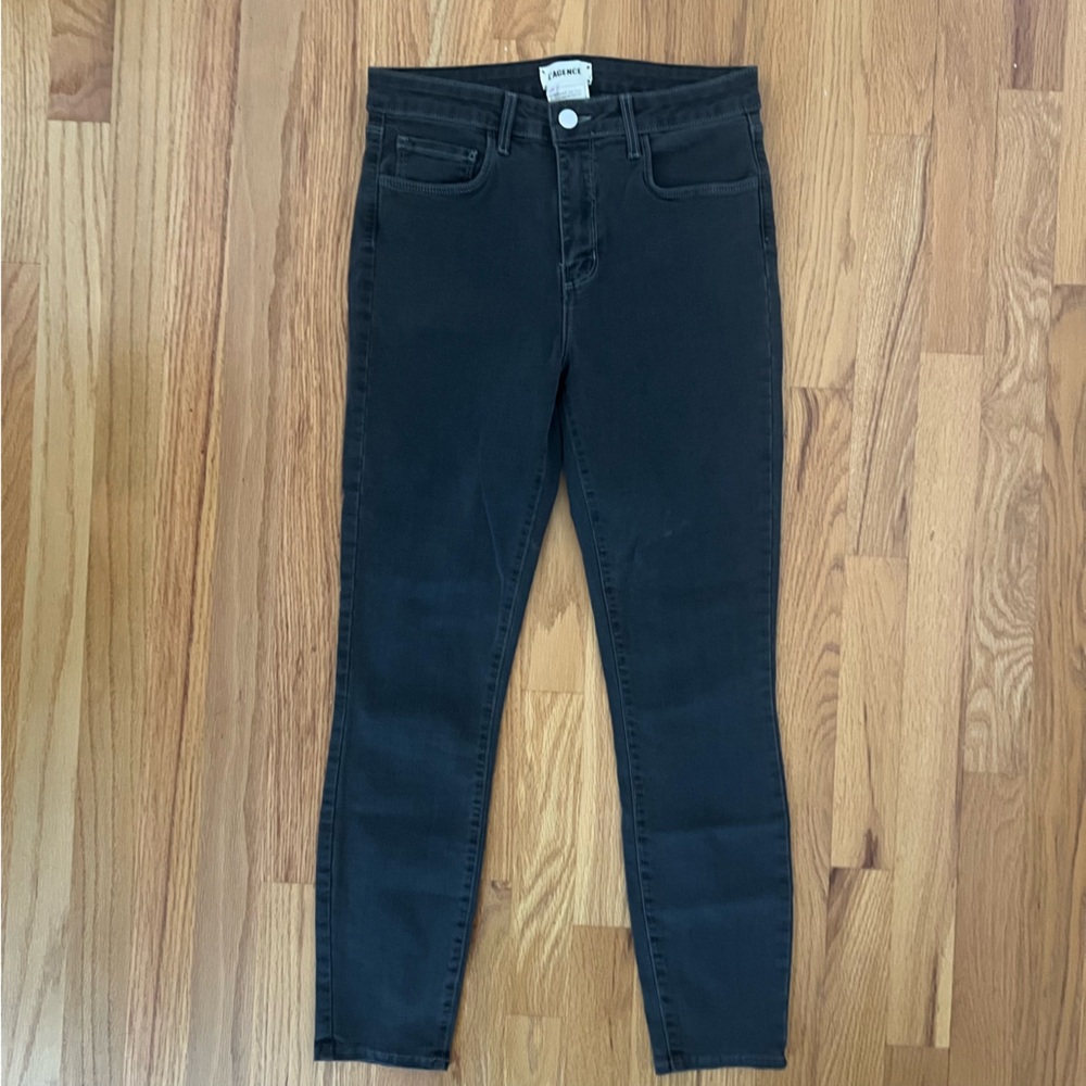 L’AGENCE Margot High Rise Skinny Jeans – Size 28 – Charcoal Grey